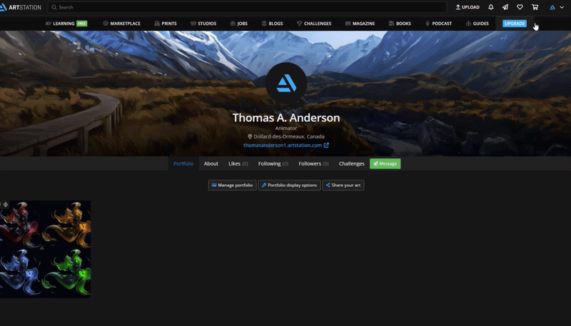 ArtStation Portfolio Building